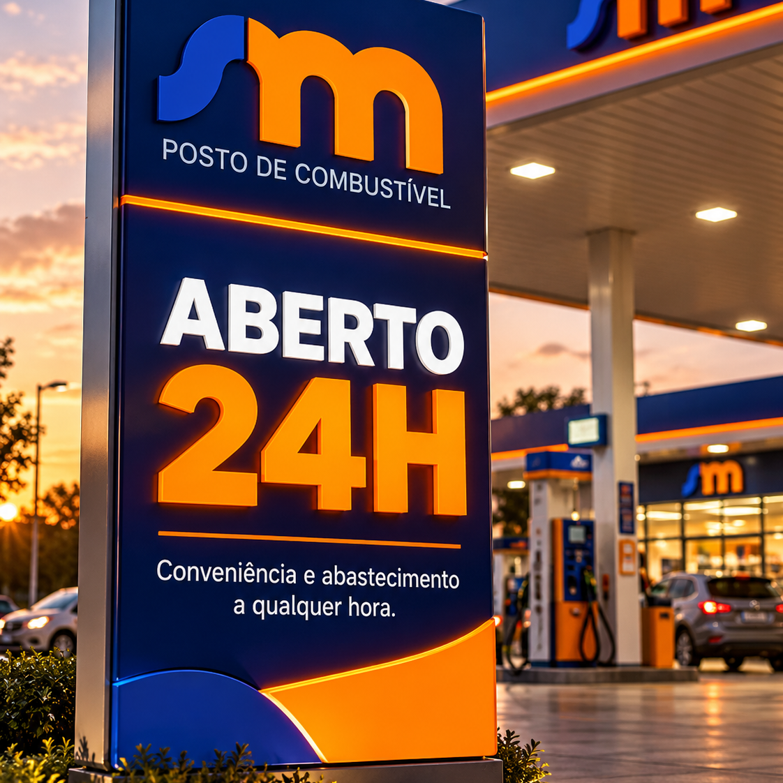Posto SM aberto 24 horas